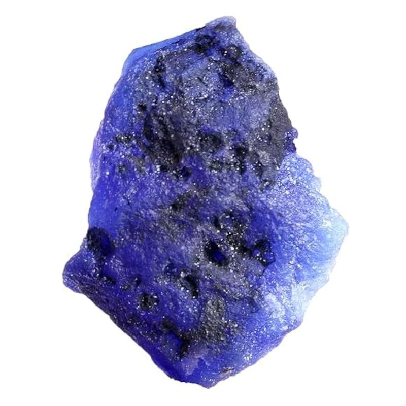 GEMHUB Gemstone Necklace A Grade Natural Raw Rough Blue Sapphire 10.00 Carats Healing Crystal Rough Sapphire Stone for Cabbing